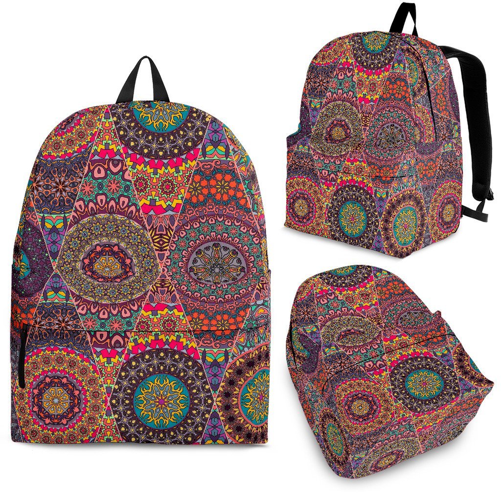 Bohemian Patchwork Pattern Print Backpack-grizzshop