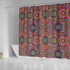 Bohemian Patchwork Pattern Print Bathroom Shower Curtain-grizzshop