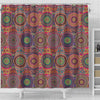 Bohemian Patchwork Pattern Print Bathroom Shower Curtain-grizzshop