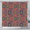 Bohemian Patchwork Pattern Print Bathroom Shower Curtain-grizzshop