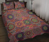 Bohemian Patchwork Pattern Print Bed Set Quilt-grizzshop