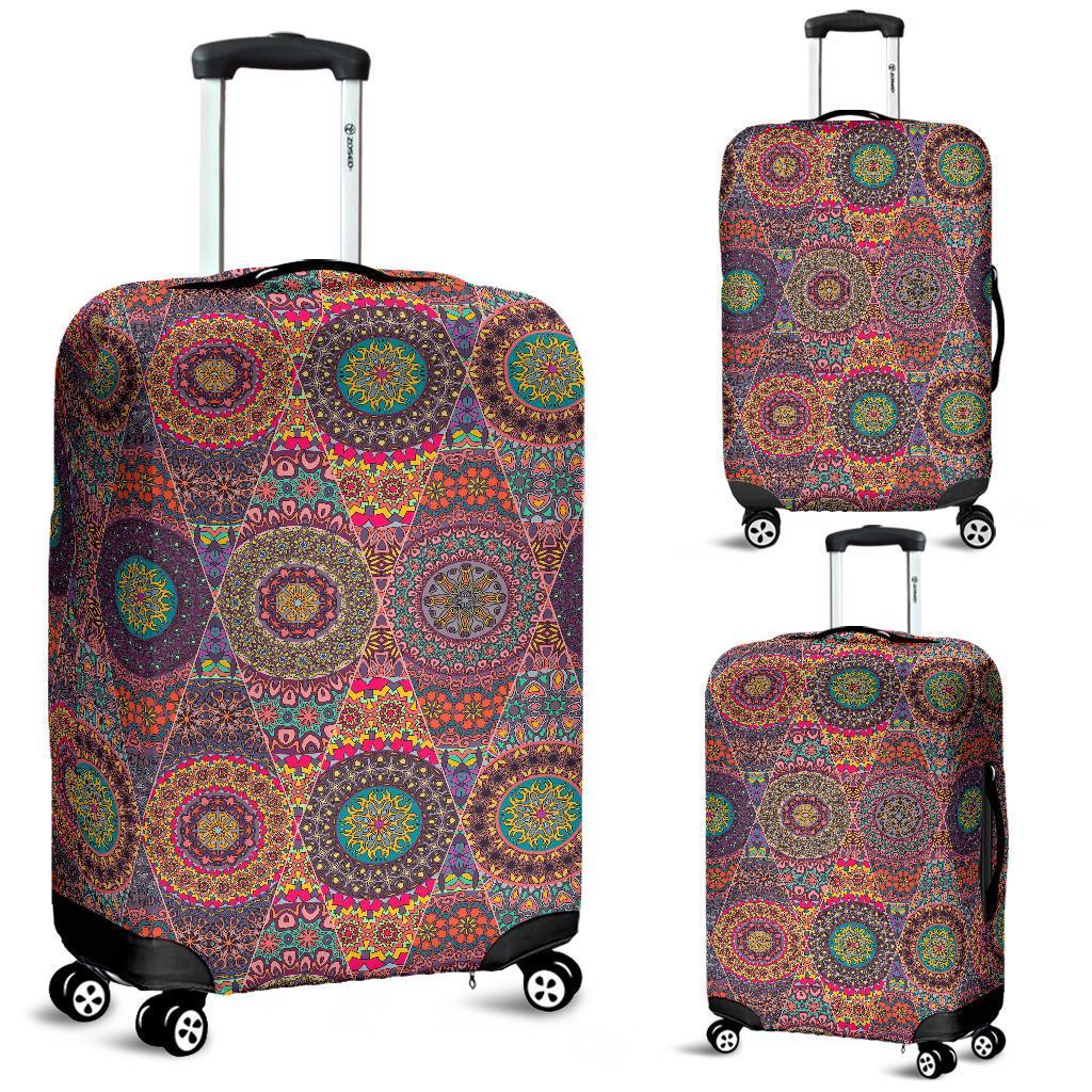 Bohemian Patchwork Pattern Print Luggage Cover Protector-grizzshop