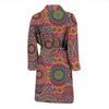 Bohemian Patchwork Pattern Print Men Long Robe-grizzshop