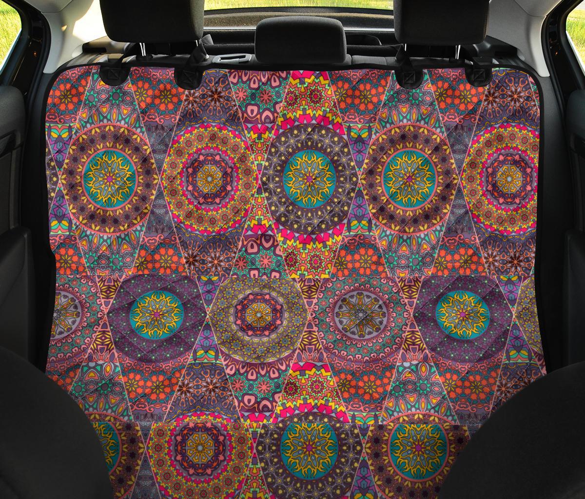 Bohemian Patchwork Pattern Print Pet Car Seat Cover-grizzshop