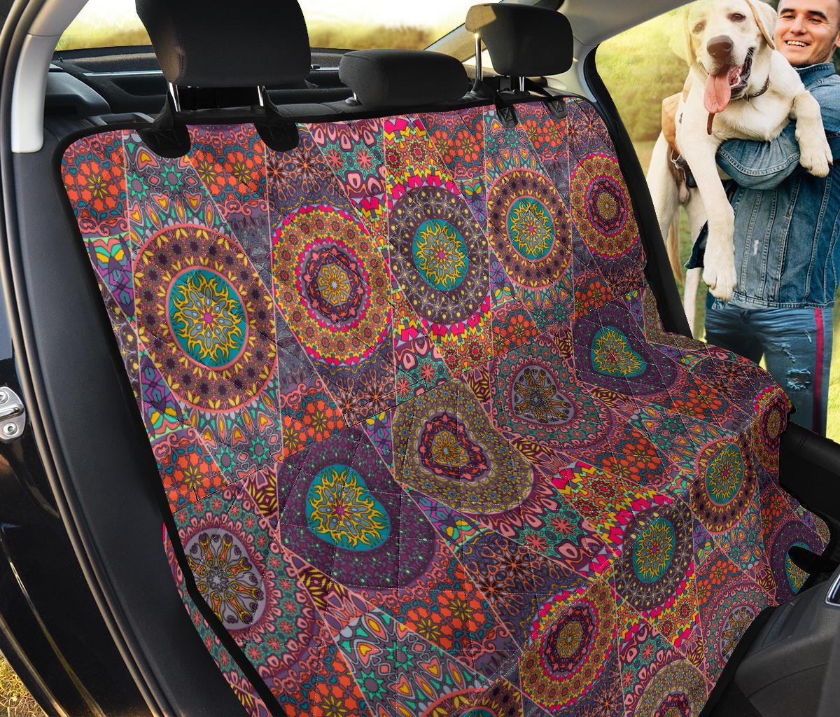 Bohemian Patchwork Pattern Print Pet Car Seat Cover-grizzshop