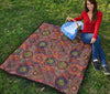 Bohemian Patchwork Pattern Print Quilt-grizzshop