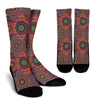 Bohemian Patchwork Pattern Print Unisex Crew Socks-grizzshop