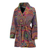 Bohemian Patchwork Pattern Print Women Long Robe-grizzshop