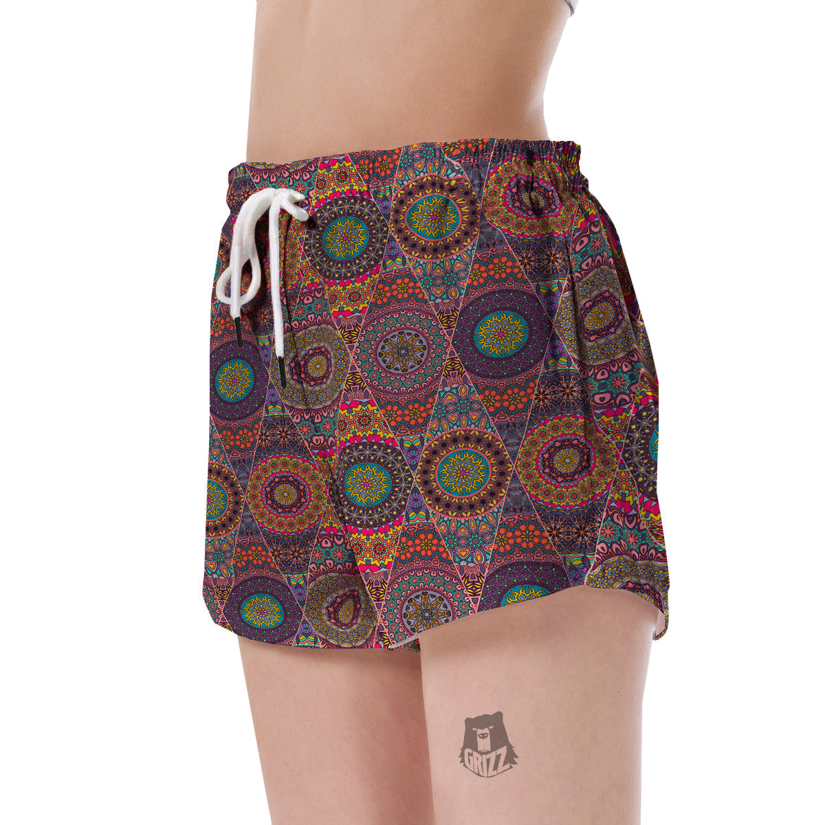 Bohemian Patchwork Pattern Print Women's Shorts-grizzshop