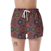 Bohemian Patchwork Pattern Print Women's Shorts-grizzshop