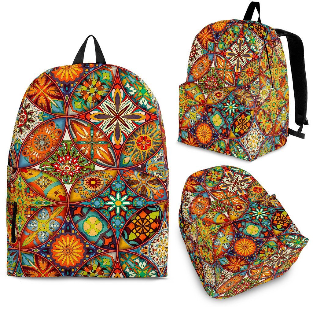 Bohemian Patchwork Print Pattern Backpack-grizzshop