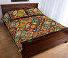 Bohemian Patchwork Print Pattern Bed Set Quilt-grizzshop