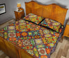 Bohemian Patchwork Print Pattern Bed Set Quilt-grizzshop