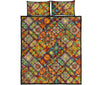 Bohemian Patchwork Print Pattern Bed Set Quilt-grizzshop