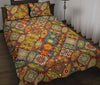 Bohemian Patchwork Print Pattern Bed Set Quilt-grizzshop