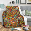 Bohemian Patchwork Print Pattern Blanket-grizzshop