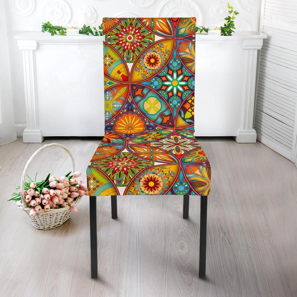 Bohemian Patchwork Print Pattern Chair Cover-grizzshop