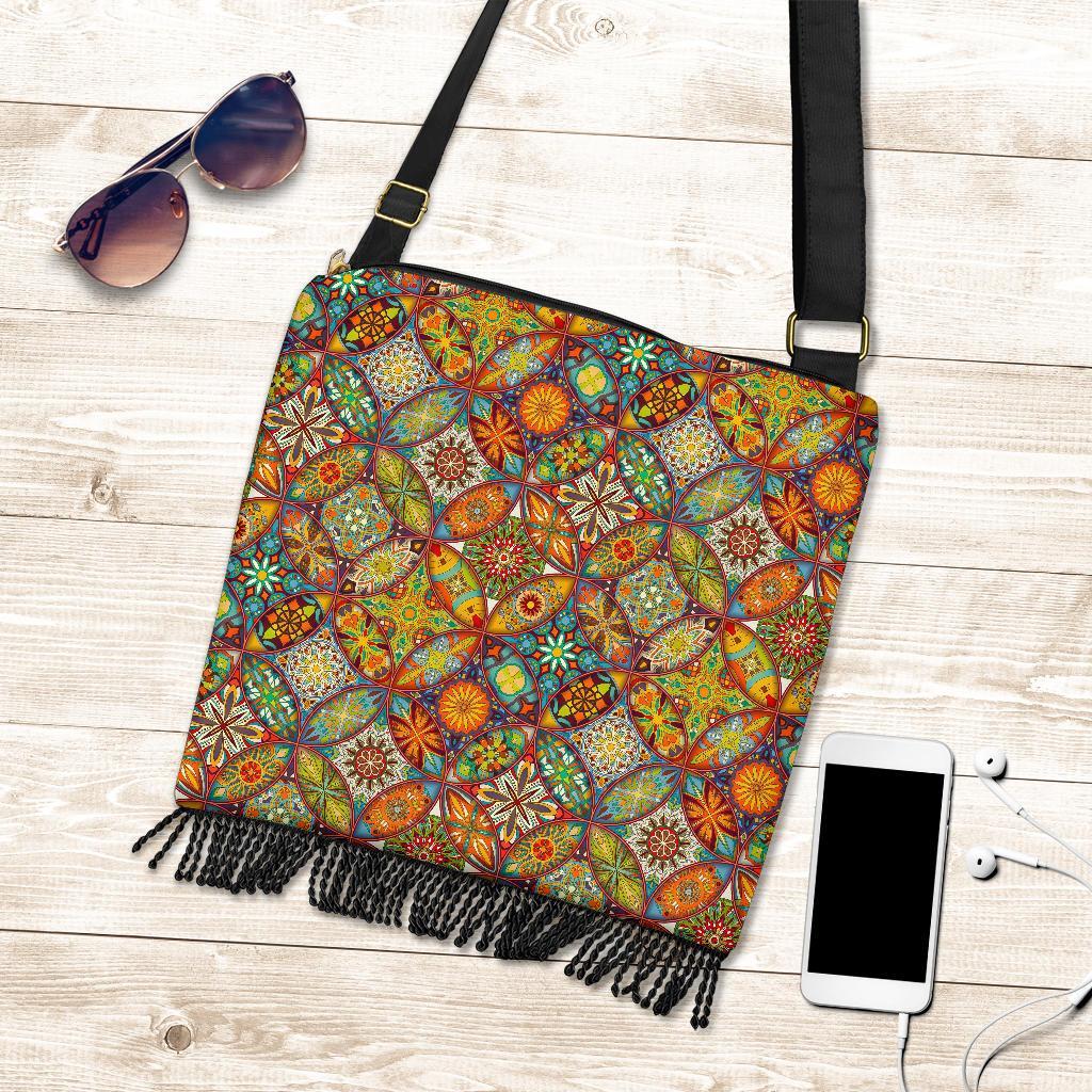 Bohemian Patchwork Print Pattern Crossbody bags-grizzshop