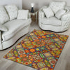 Bohemian Patchwork Print Pattern Floor Mat-grizzshop