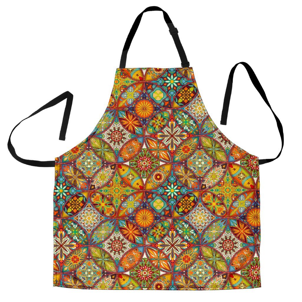 Bohemian Patchwork Print Pattern Men's Apron-grizzshop