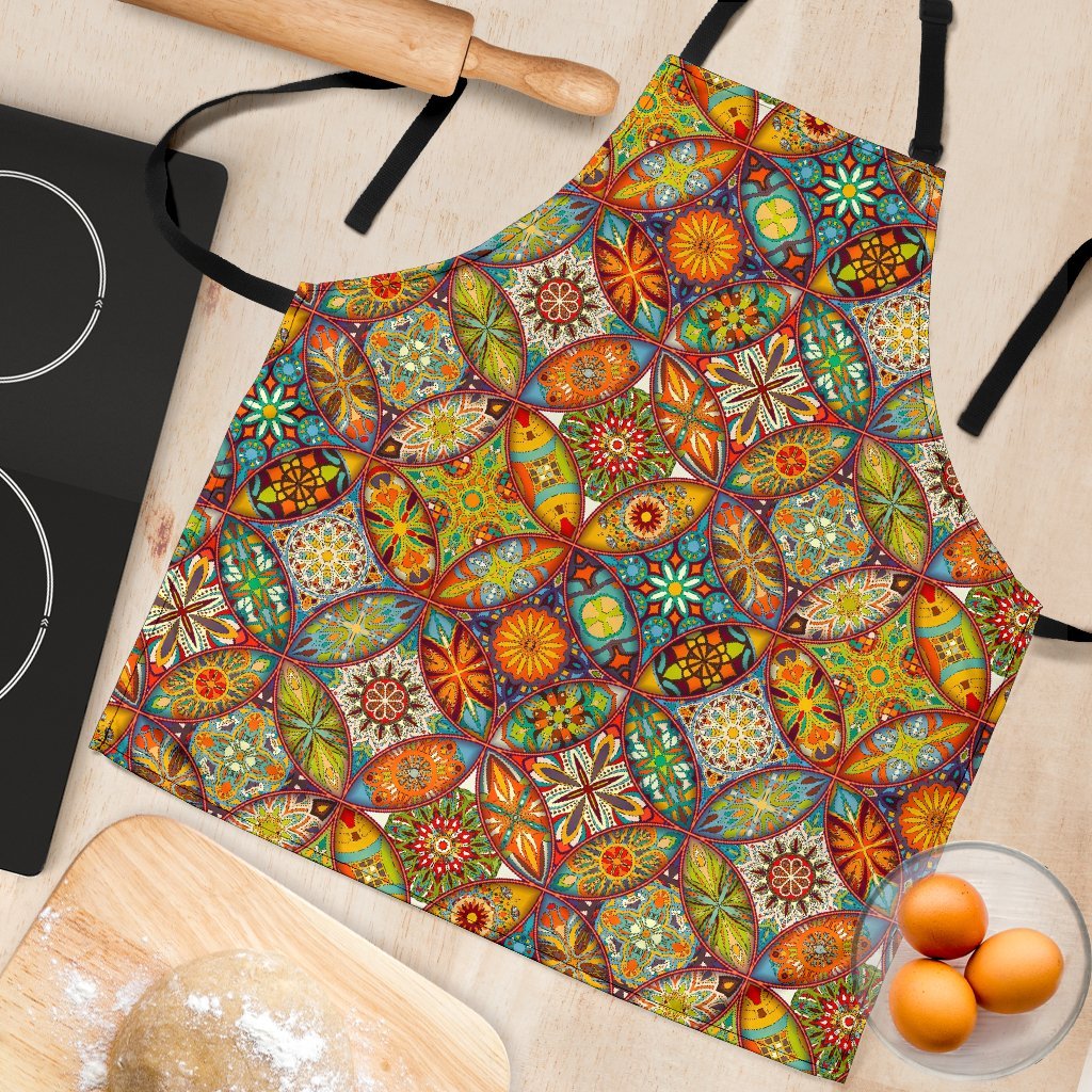 Bohemian Patchwork Print Pattern Women's Apron-grizzshop