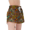 Bohemian Patchwork Print Pattern Women's Shorts-grizzshop