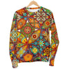 Bohemian Patchwork Print Pattern Women's Sweatshirt-grizzshop