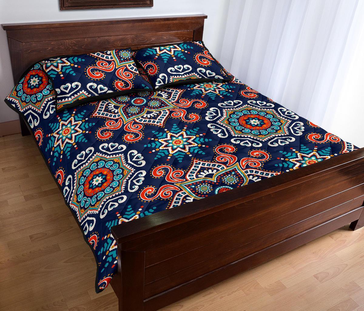 Bohemian Pattern Print Bed Set Quilt-grizzshop