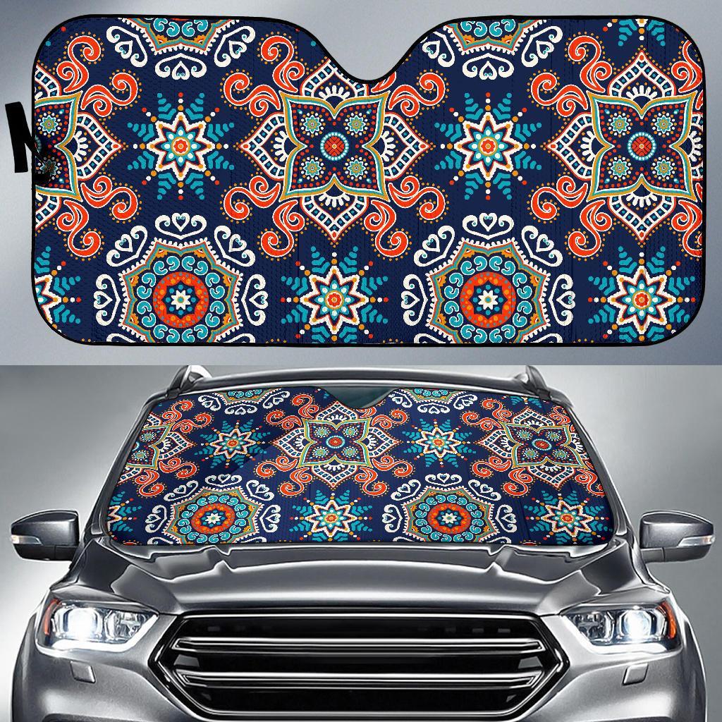 Bohemian Pattern Print Car Sun Shade-grizzshop