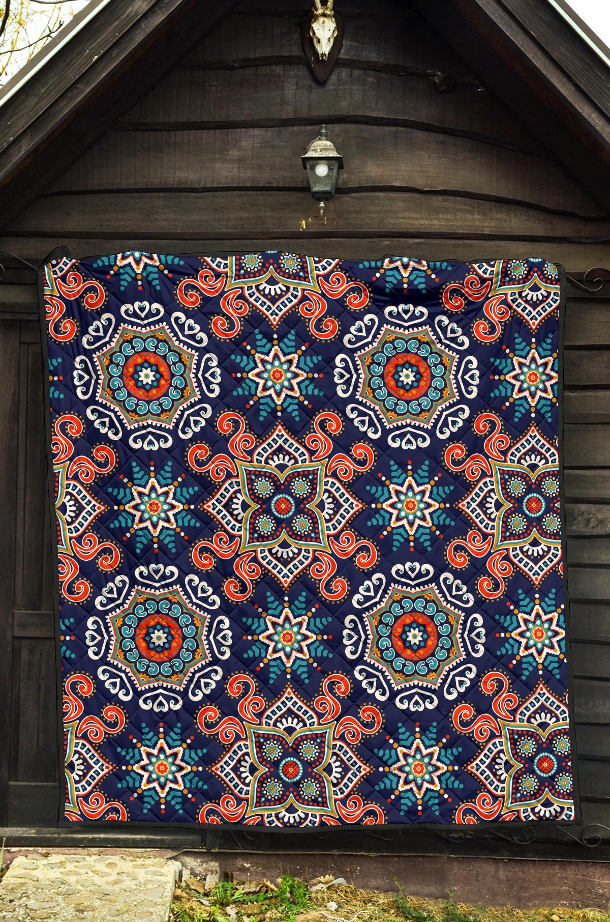 Bohemian Pattern Print Quilt-grizzshop