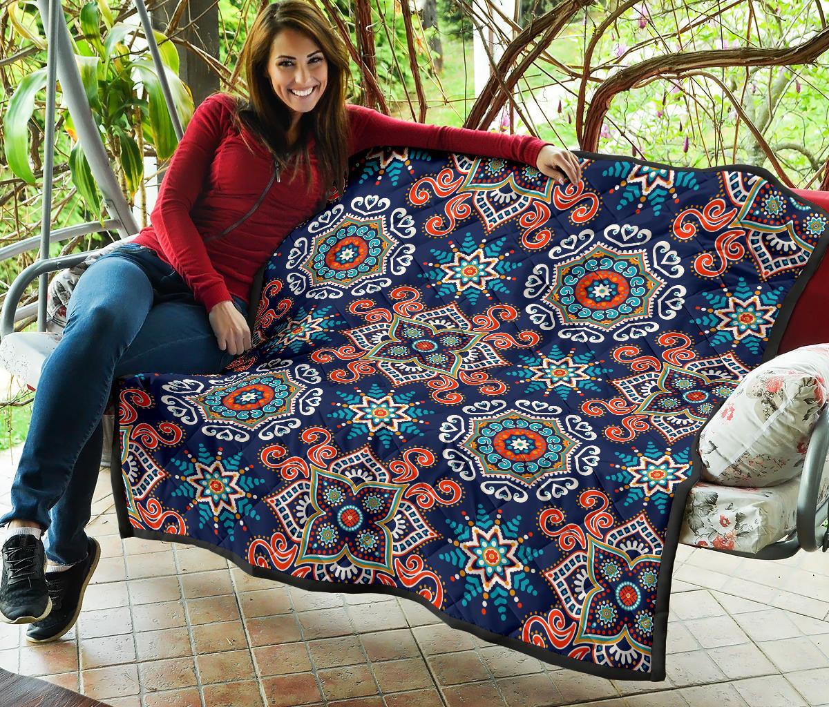 Bohemian Pattern Print Quilt-grizzshop