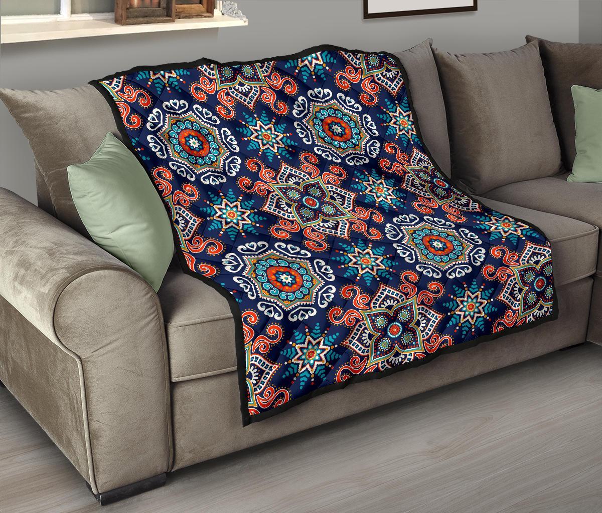 Bohemian Pattern Print Quilt-grizzshop