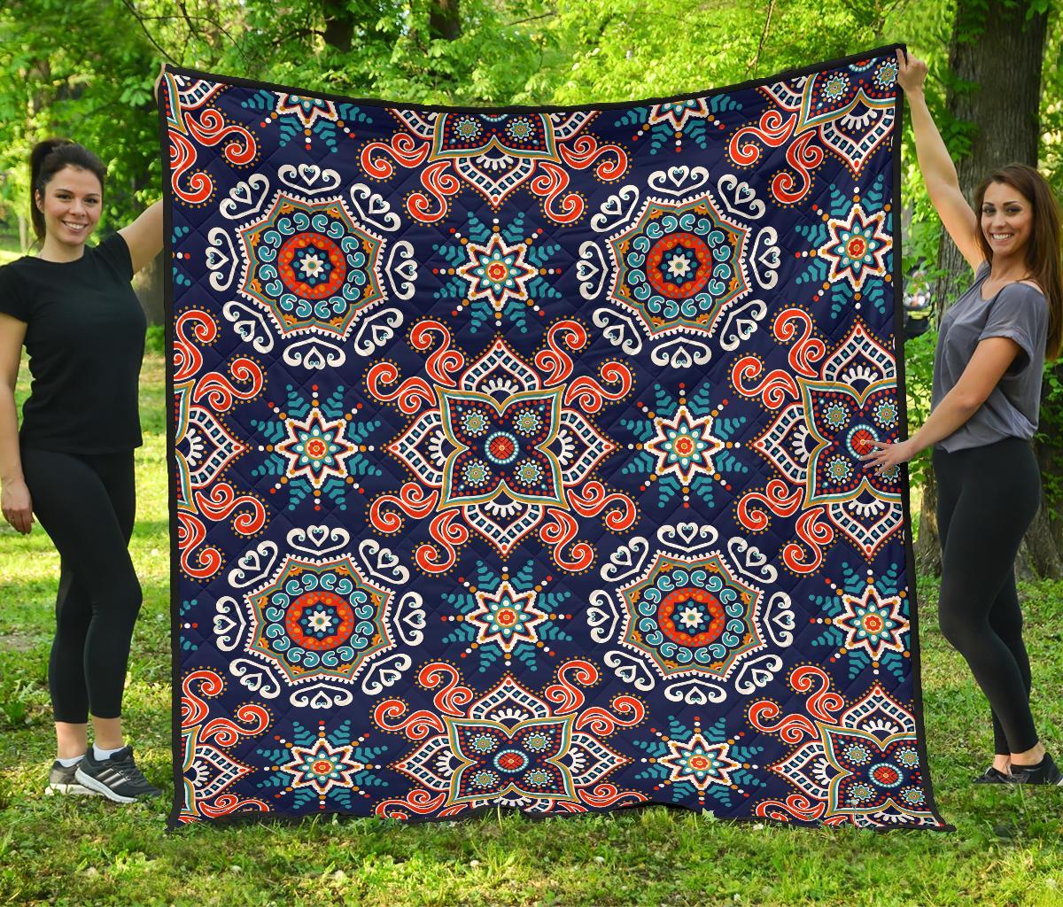 Bohemian Pattern Print Quilt-grizzshop