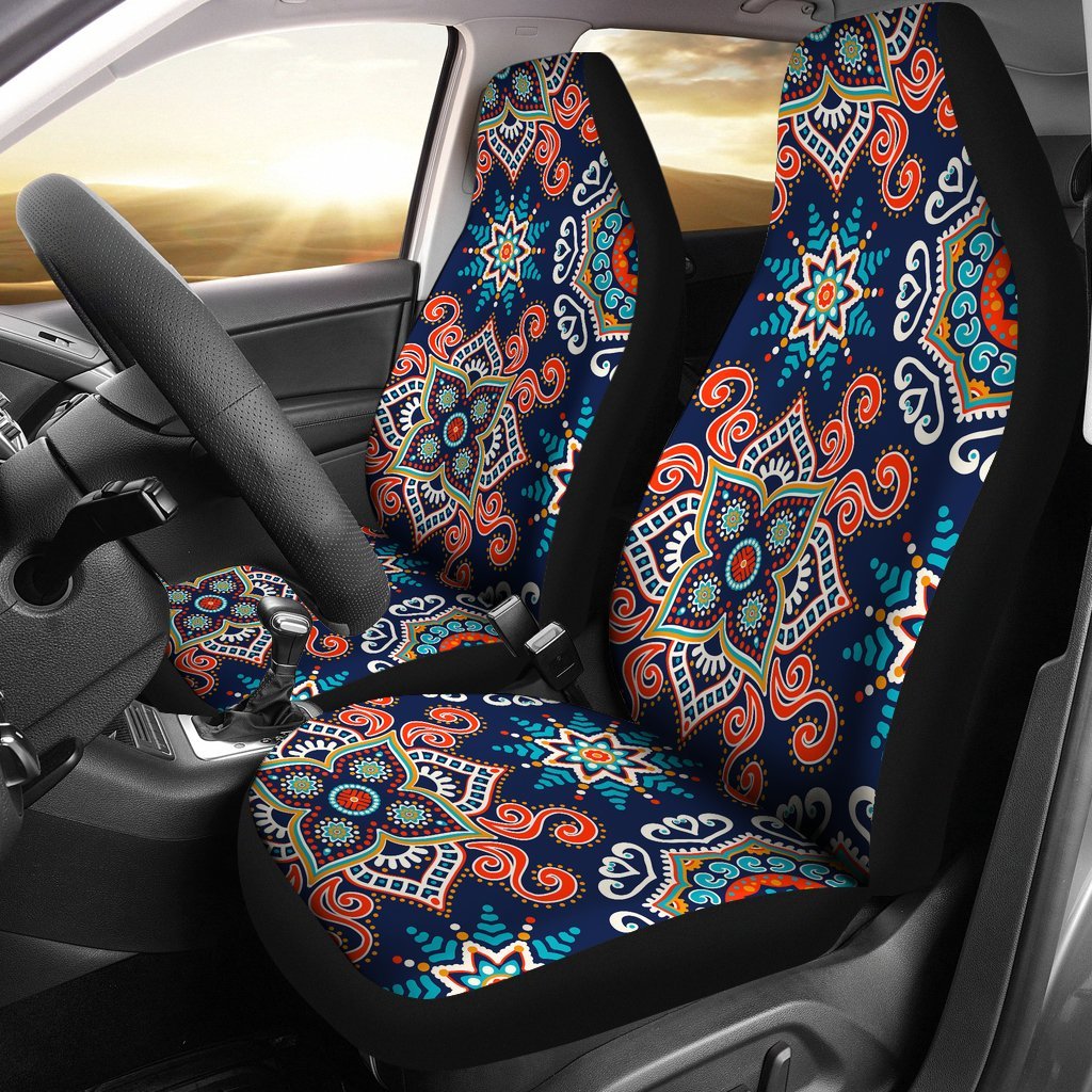 Bohemian Pattern Print Universal Fit Car Seat Covers-grizzshop