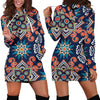 Bohemian Pattern Print Women Hoodie Dress-grizzshop