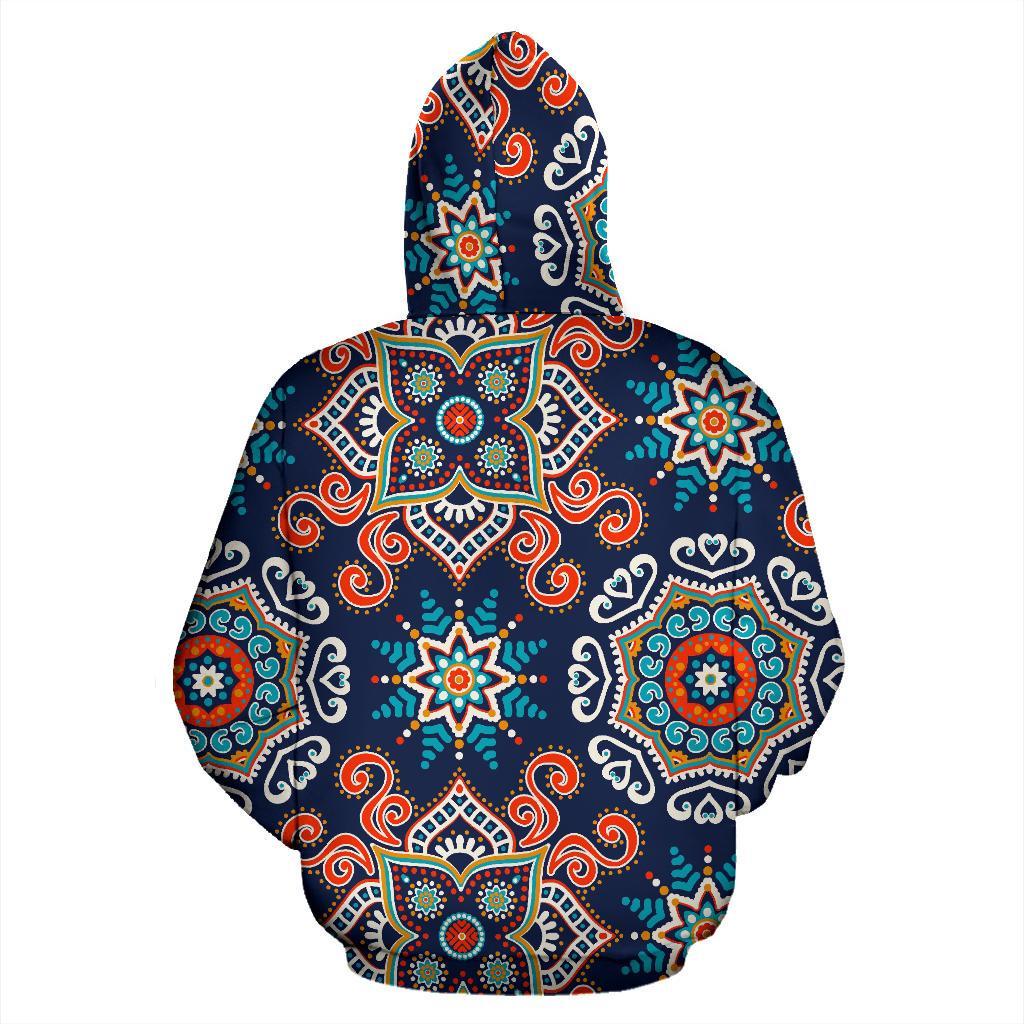 Bohemian Pattern Print Women Men Pullover Hoodie-grizzshop