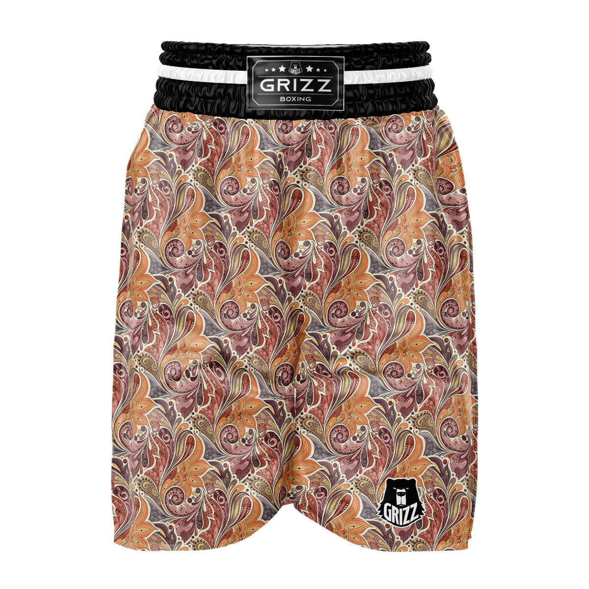Bohemian Pigeon Floral Print Pattern Boxing Shorts-grizzshop