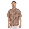 Bohemian Pigeon Floral Print Pattern Men's Short Sleeve Shirts-grizzshop