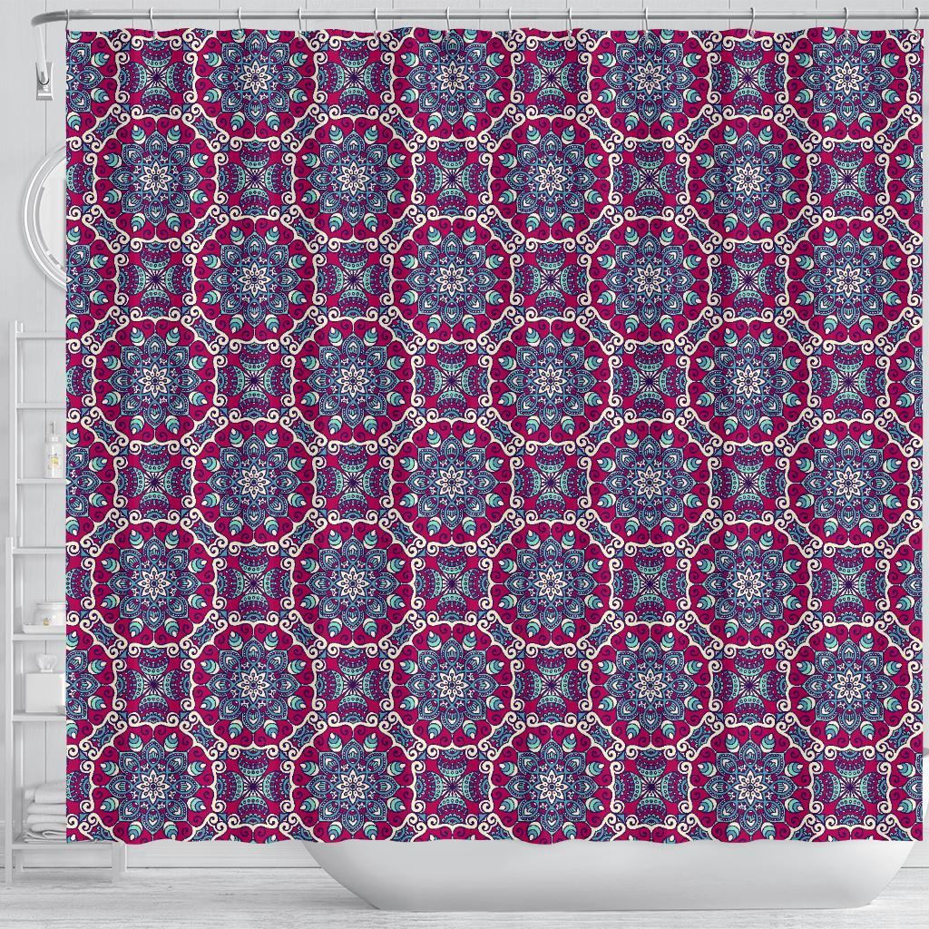 Bohemian Print Pattern Bathroom Shower Curtain-grizzshop