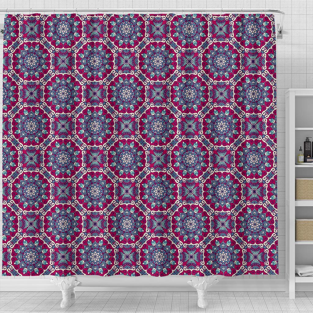 Bohemian Print Pattern Bathroom Shower Curtain-grizzshop