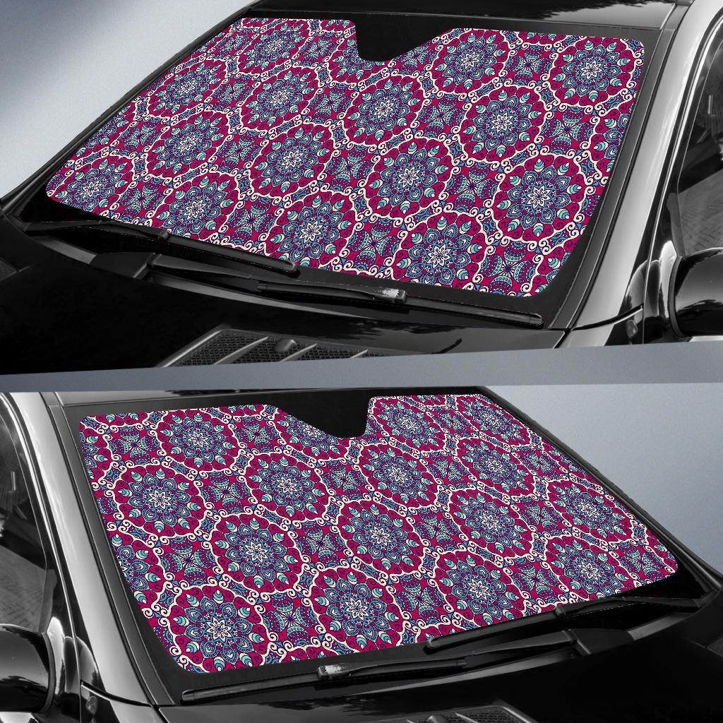 Bohemian Print Pattern Car Sun Shade-grizzshop