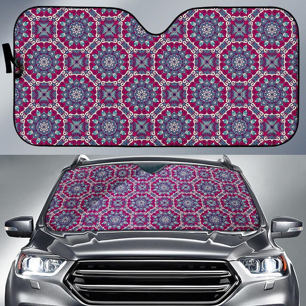 Bohemian Print Pattern Car Sun Shade-grizzshop