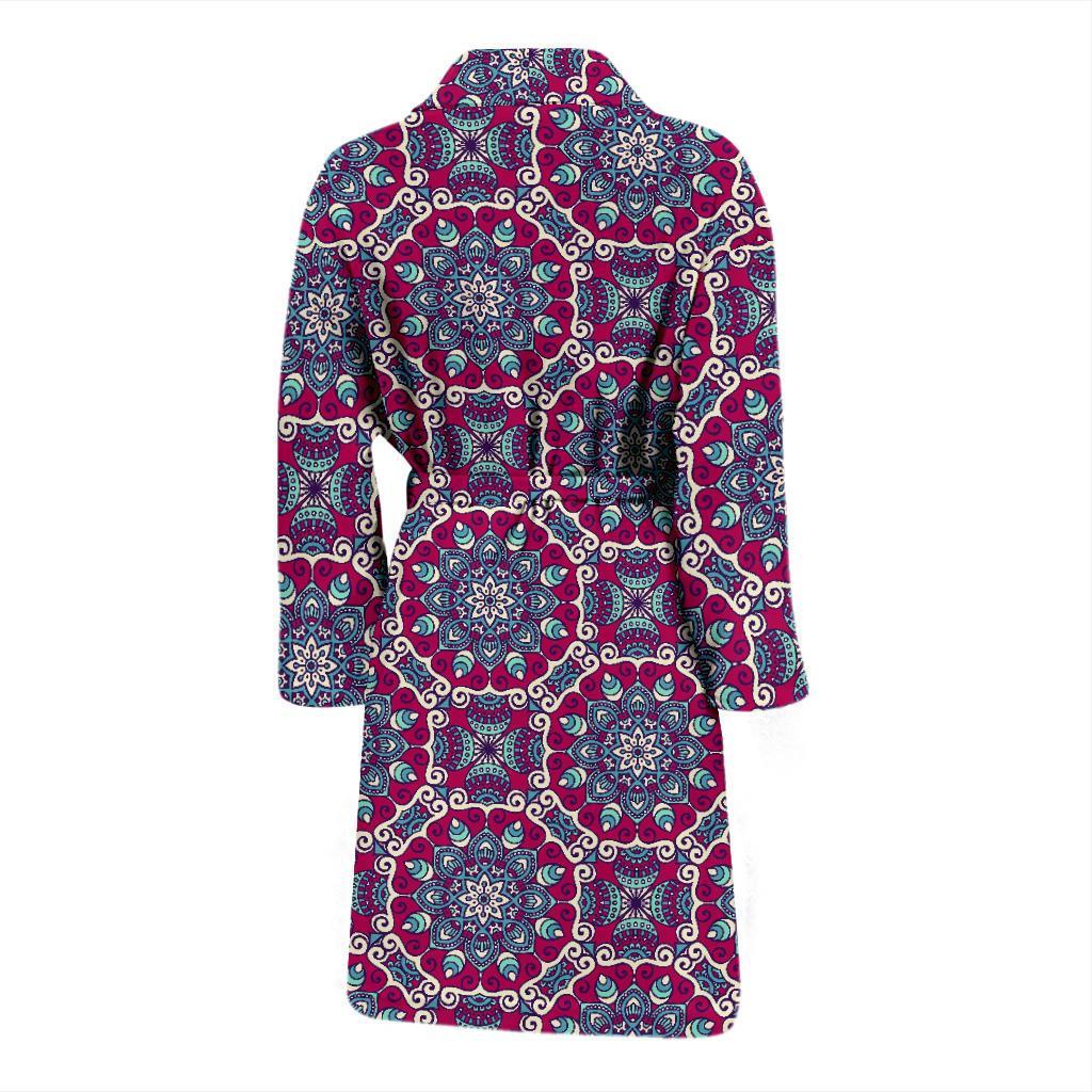 Bohemian Print Pattern Men Long Robe-grizzshop