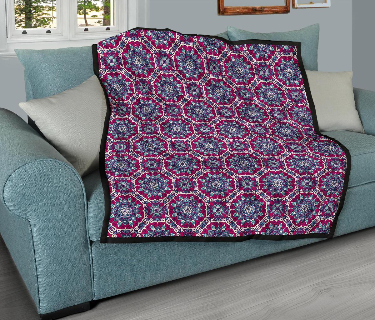 Bohemian Print Pattern Quilt-grizzshop