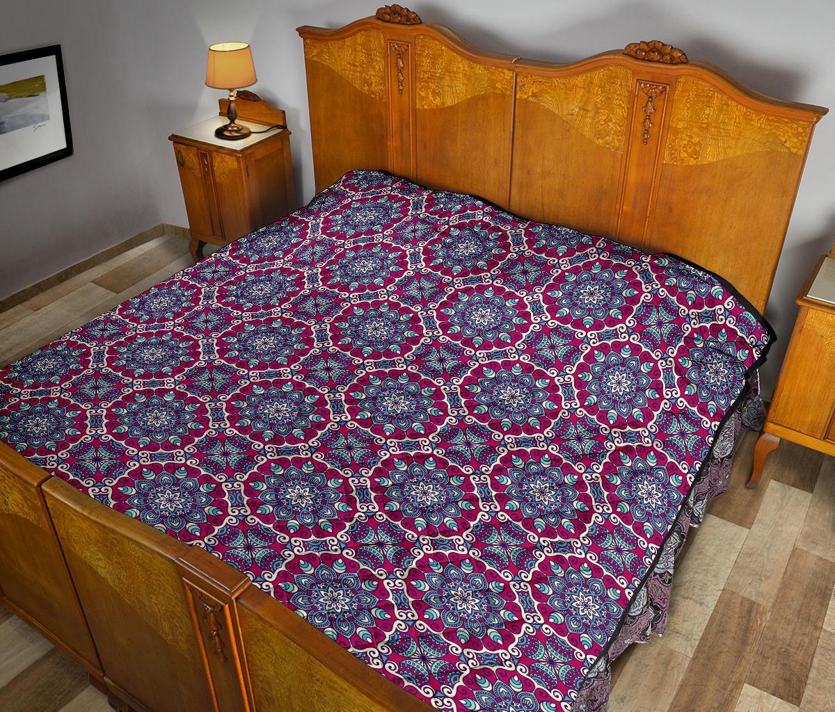 Bohemian Print Pattern Quilt-grizzshop