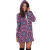 Bohemian Print Pattern Women Hoodie Dress-grizzshop