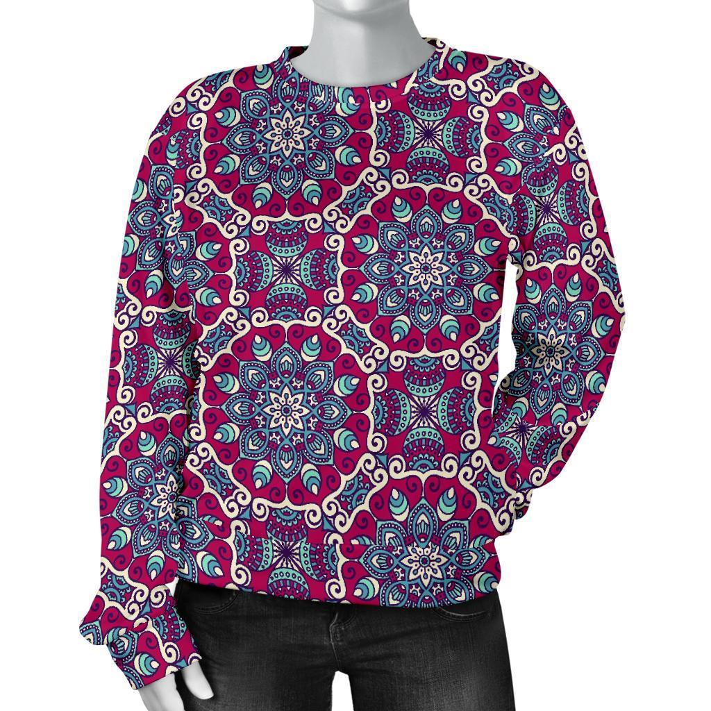 Bohemian Print Pattern Women's Sweatshirt-grizzshop