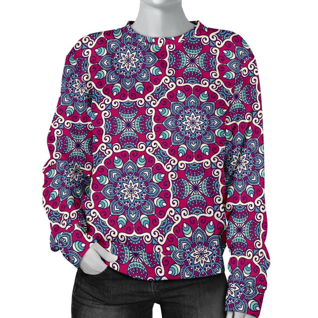 Bohemian Print Pattern Women's Sweatshirt-grizzshop