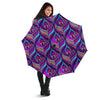 Bohemian Purple Pattern Print Automatic Foldable Umbrella-grizzshop