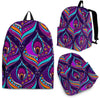 Bohemian Purple Pattern Print Backpack-grizzshop